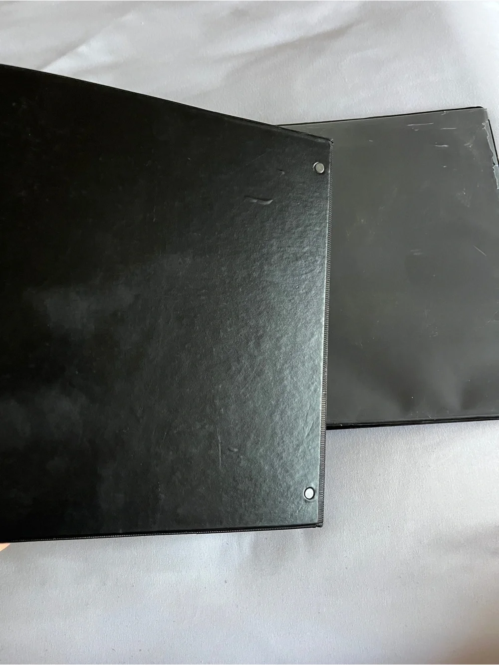 Yoobi Black 1-Inch 3-Ring Binder Set of 2 Clear Cover & Interior Pocket